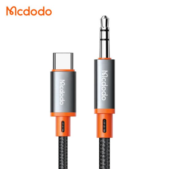 کابل تبدیل فنری تایپ سی به جک 3.5mm هدفون AUX مک دودو MCDODO CA-0900 — تصویر ۲