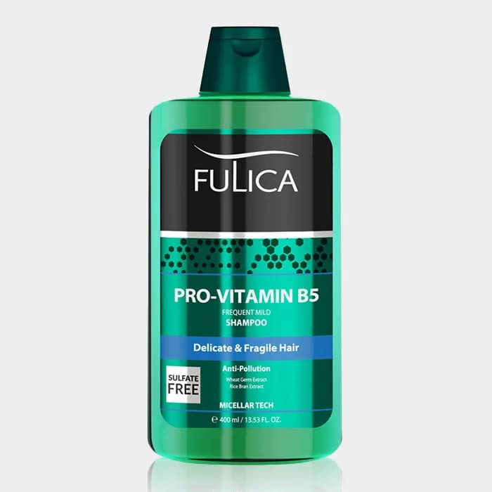 شامپو روزانه فاقد سولفات موهای حساس و شکننده فولیکا مدل PRO_VITAMIN B5 حجم 400 میل/FULICA PRO-VITAMIN B5 Frequent Mild Shampoo 400ml — تصویر ۲