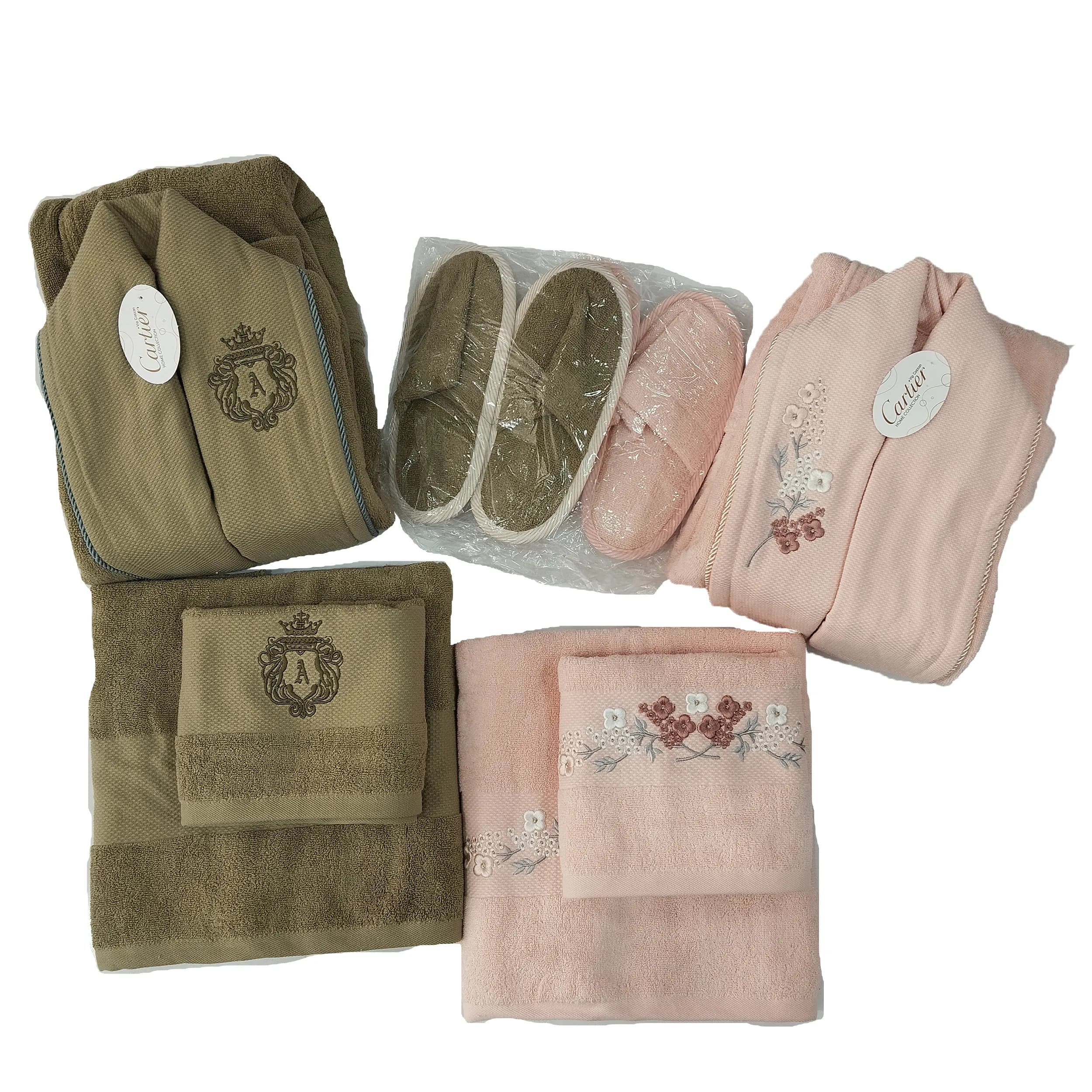 سرویس حوله ۱۰ تکه گلدوزی شده Cartier