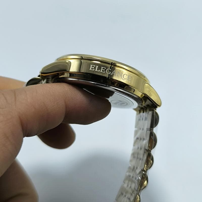ساعت مردانه الگانس موتور ژاپن – تاریخ دار – رنگ ثابت – ضد آب – 100403 — تصویر ۶