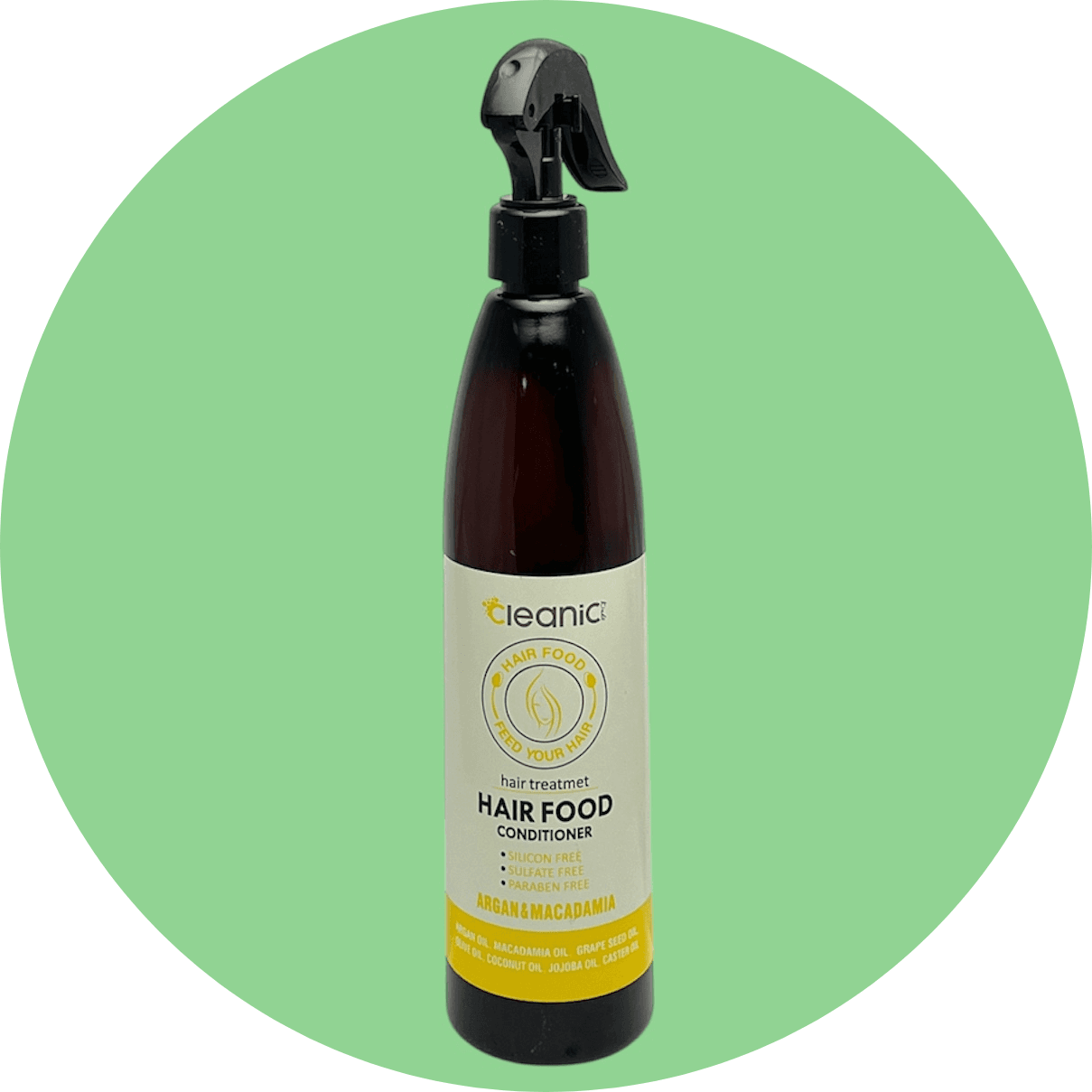 اسپری غذای مو آرگان و ماکادمیا کلینیک کیندی حجم 400 میل/ Cleanic Kindii Argan & Macadamia Hair Food 400ml