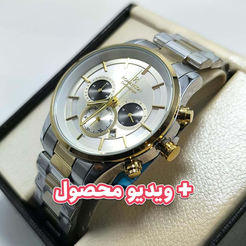 ساعت مردانه رومانسون کرنوگراف – تاریخ دار – سه موتور فعال – 112102