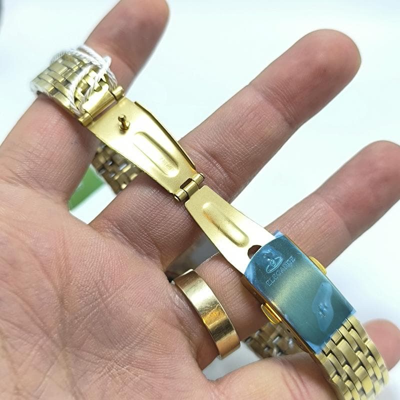 ساعت زنانه الگانس تاریخ دار – رنگ ثابت – طرح سه موتور – 111202 — تصویر ۵
