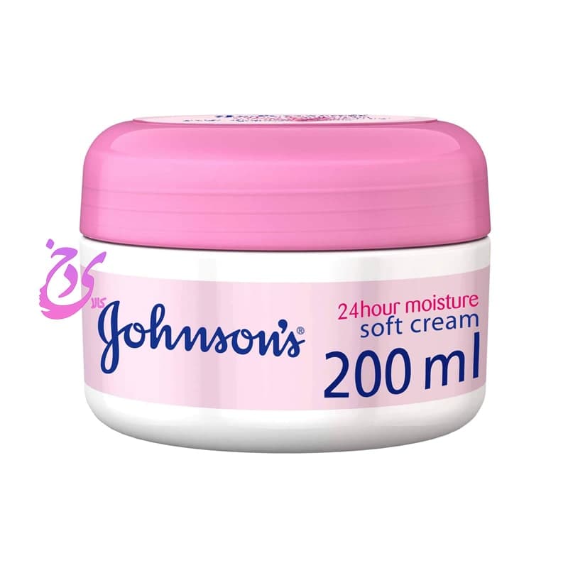 کرم مرطوب کننده جانسون مدل سافت کرم 24 ساعته Johnsons 24 hour moisture soft cream