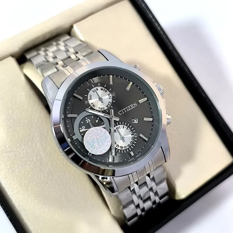 ساعت مردانه سیتیزن VIP موتور ژاپن – رنگ ثابت – ضد آب – طرح سه موتور – 102702 — تصویر ۲