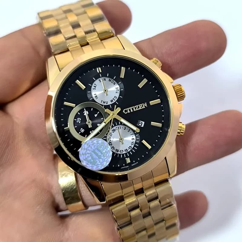 ساعت مردانه سیتیزن VIP موتور ژاپن – رنگ ثابت – ضد آب – طرح سه موتور – 103102 — تصویر ۵