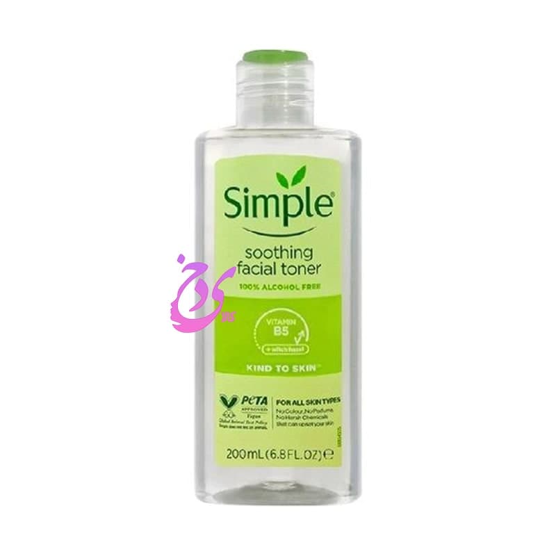 تونر آرامش بخش سیمپل بدون الکل Simple Soothing Facial Toner
