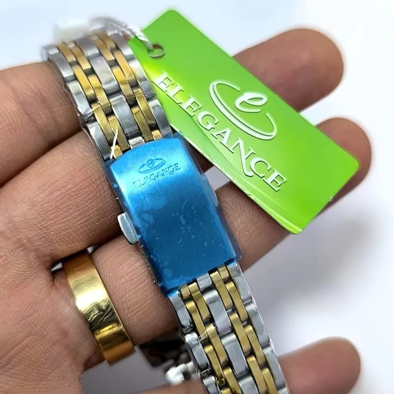 ساعت زنانه الگانس تاریخ دار – رنگ ثابت – طرح سه موتور – 101701 — تصویر ۴