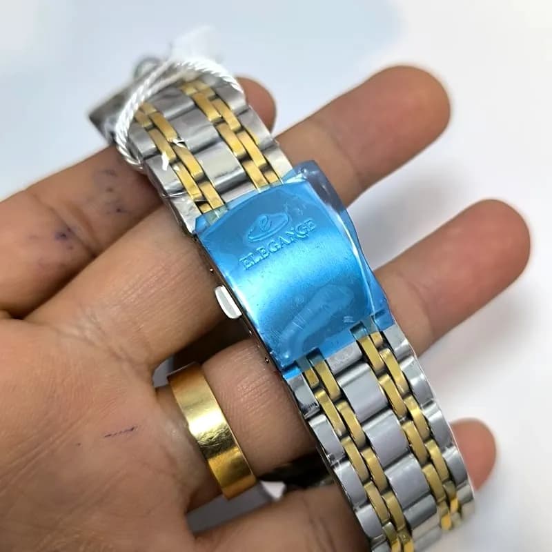 ساعت مردانه الگانس تاریخ دار – رنگ ثابت – طرح سه موتور – 108204 — تصویر ۵