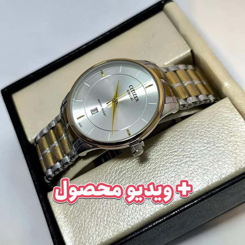 ساعت مردانه سیتیزن اسپشیال تاریخ دار – بند دو رنگ – 109302