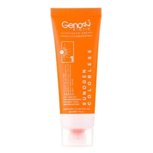 کرم ضد آفتاب بی رنگ ژنوبایوتیک مدل SunoGen با SPF50 — تصویر ۲