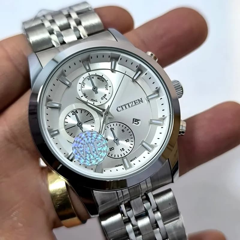 ساعت مردانه سیتیزن VIP موتور ژاپن – رنگ ثابت – ضد آب – طرح سه موتور – 102901 — تصویر ۳