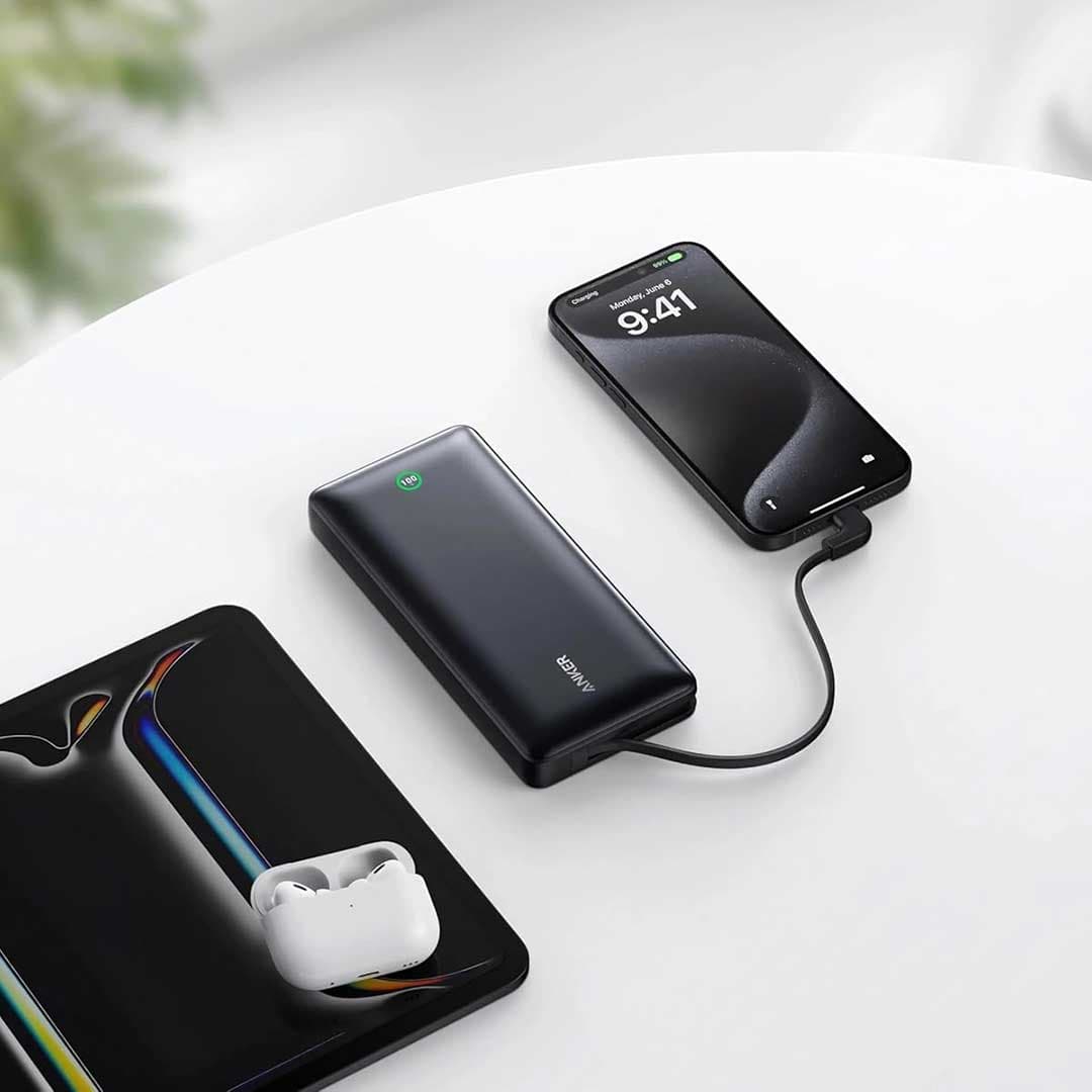 پاوربانک انکر مدل 20000mAh 30W Portable Charger with USB-C Cable A1387 — تصویر ۵