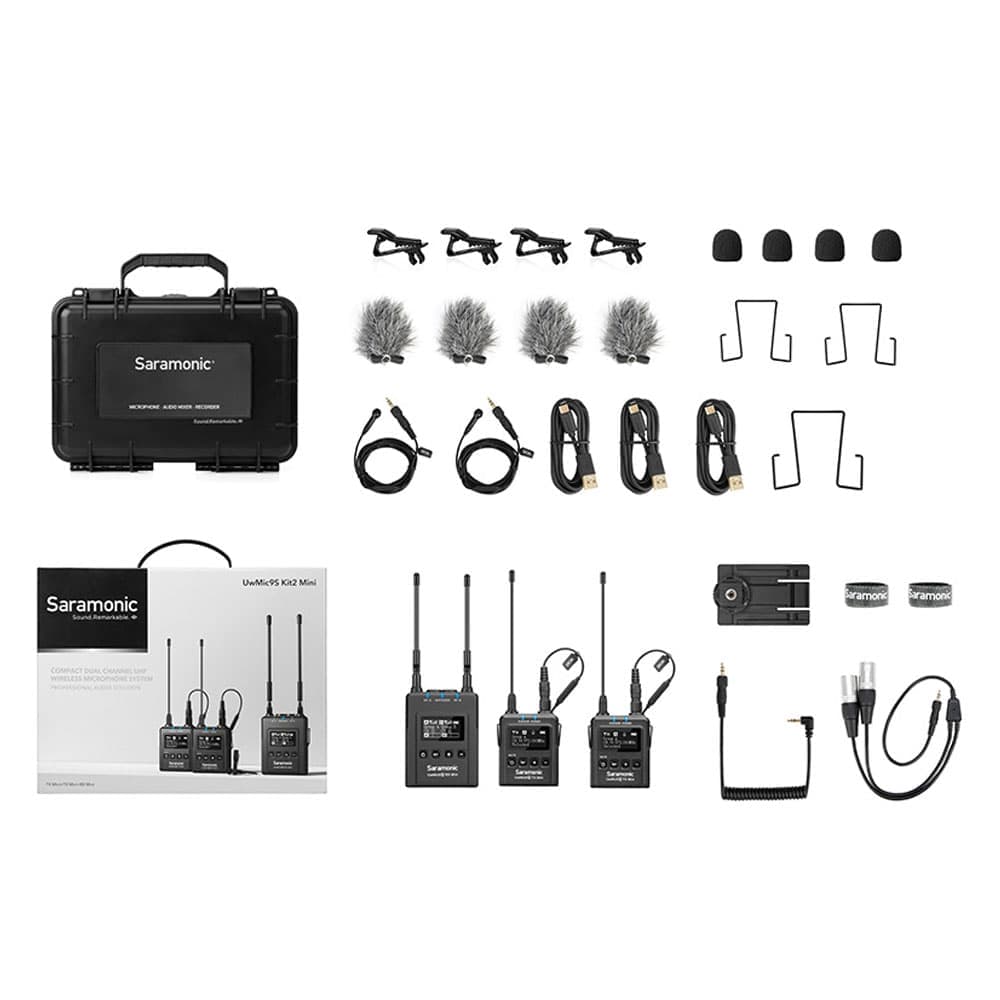 میکروفون بی سیم یقه ای Saramonic UwMic9S Kit2 Mini — تصویر ۶