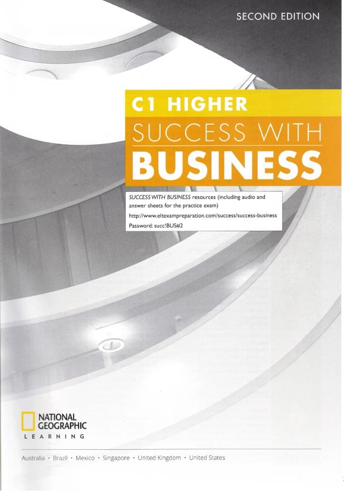 کتاب Success with Business C1 Higher Student’s Book (موفقیت در کسبوکار C1 پیشرفته، کتاب دانشآموز) نسخه انگلیسی PDF |