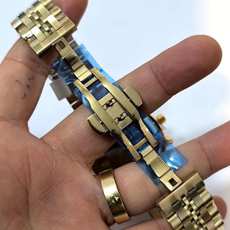 ساعت مردانه الگانس فول تایم ژاپن – رنگ ثابت – ضد آب – 114801 — تصویر ۴