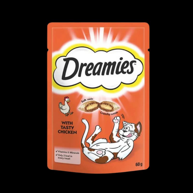 تشویقی گربه دریمیز مغزدار مرغ Dreamies وزن 60 گرم