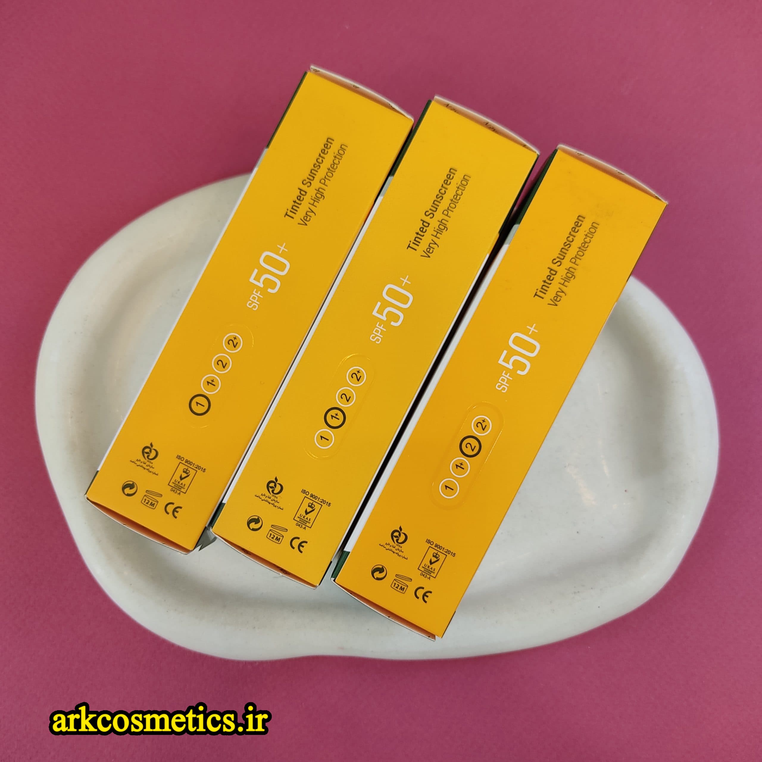 ضدآفتاب رنگی بیکن BIKEN SPF50 مناسب پوست چرب حجم 50میل — تصویر ۲