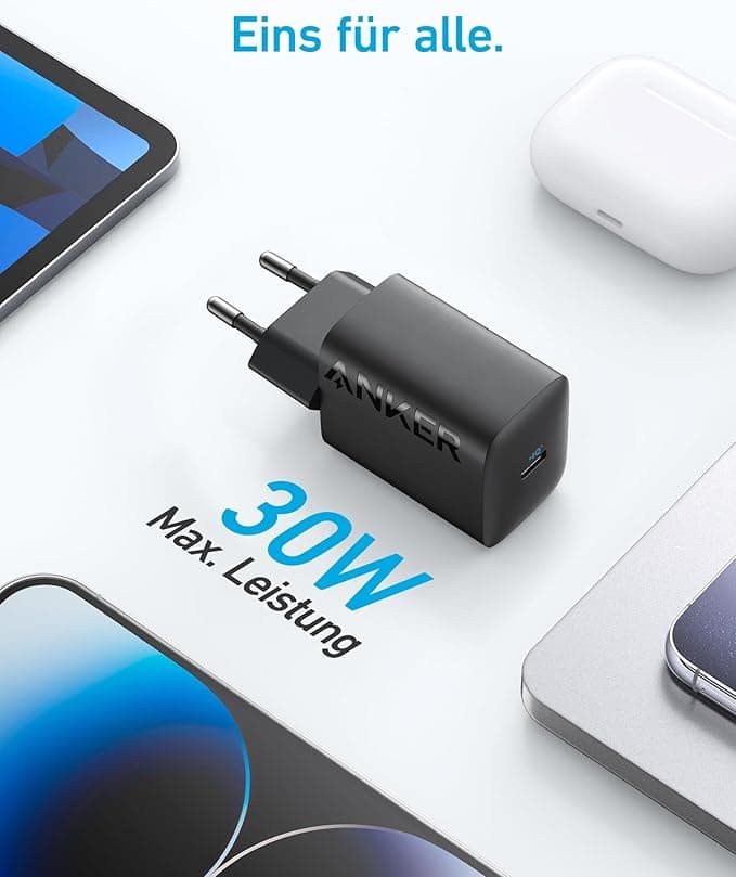 ۳۰ وات نسل سوم انکر Anker 312 Compact Charger 30W USB-C مدل A2640 — تصویر ۱۰