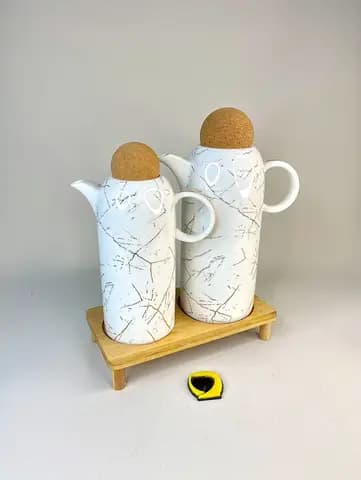 روغن ریز سرامیکی سفید ماربل جفتی در توپی
