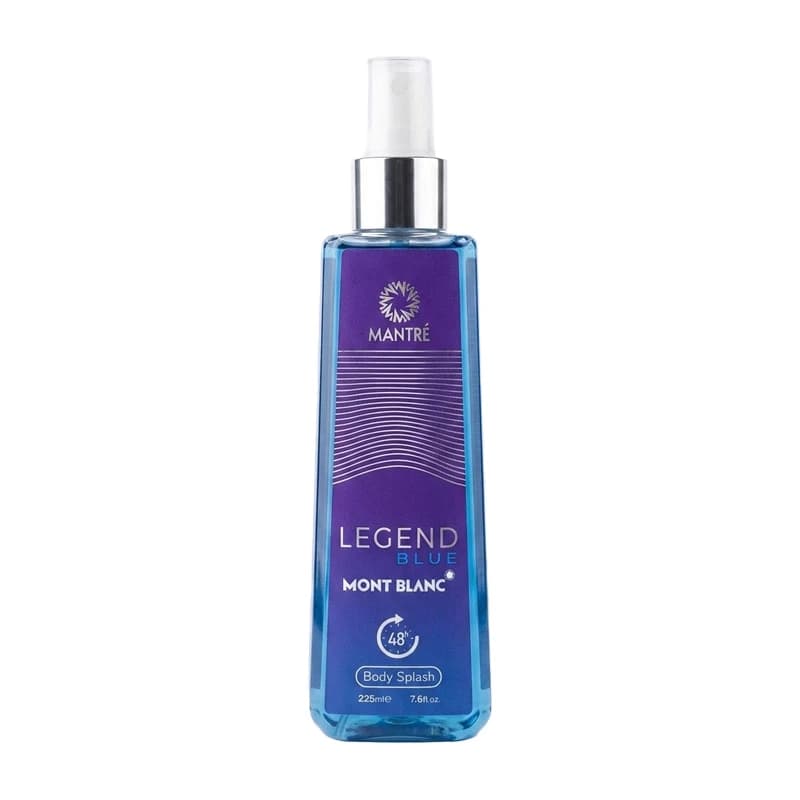بادی اسپلش مردانه مانتره مدل مونت بلنک لجند آبی Legend Blue Mont Blanc حجم 225 میلی لیتر