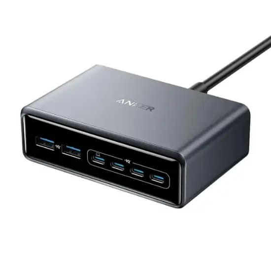 هاب شارژ ۶ پورت انکر Anker Prime Charger 200W 6-Port GaN Charging Station مدل A2683