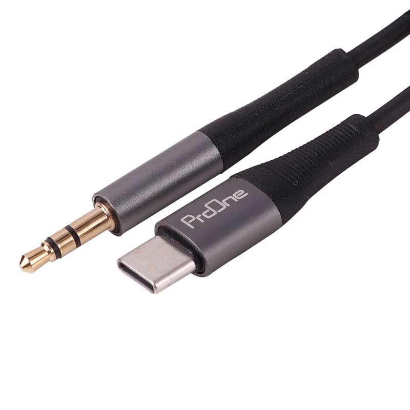 کابل تبدیل تایپ سی به AUX پرووان مدل PCA47 به طول 1 متر — تصویر ۲