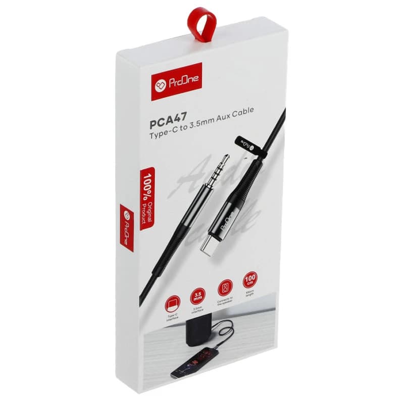 کابل تبدیل تایپ سی به AUX پرووان مدل PCA47 به طول 1 متر — تصویر ۴
