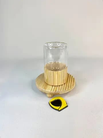 شات دوجداره بدون دسته زیر بامبو 110 میلی لیتر — تصویر ۲