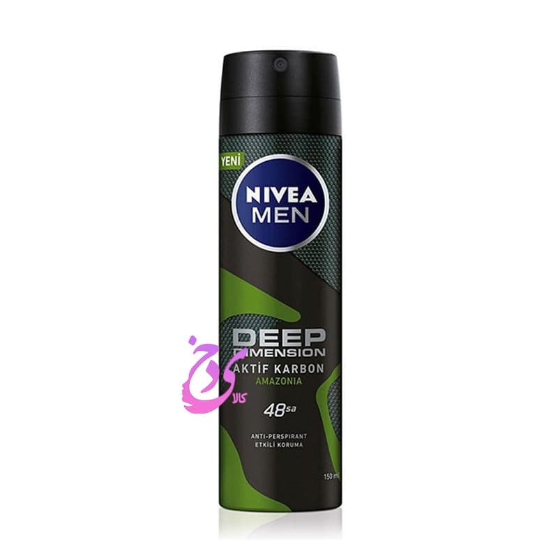 اسپری ضد تعریق مردانه نیوا مدل دیپ دیمنشن آمازونیا NIVEA MEN Deep Dimension Amazonia حجم 150 میلی لیتر