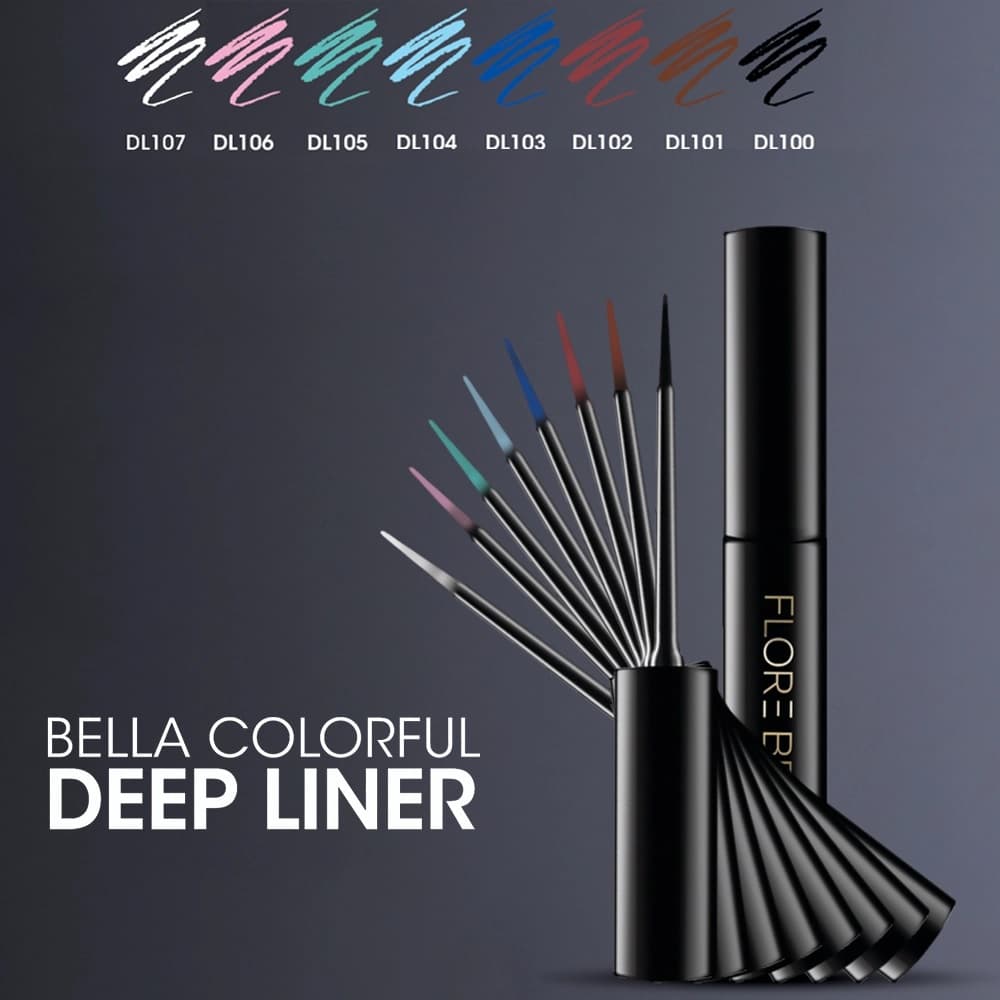 خط چشم نمدي سفيد-Bella Deep Liner کد: DL107 فلور بيوتي – FLORE BEAUTY — تصویر ۲