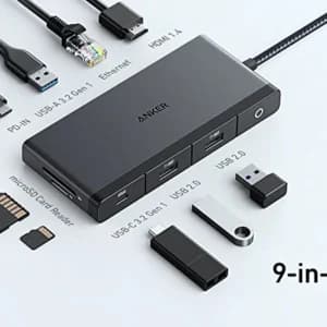 هاب دیتا 9 پورت انکر Anker 552 USB C Hub 9 in 1 A8373 — تصویر ۴