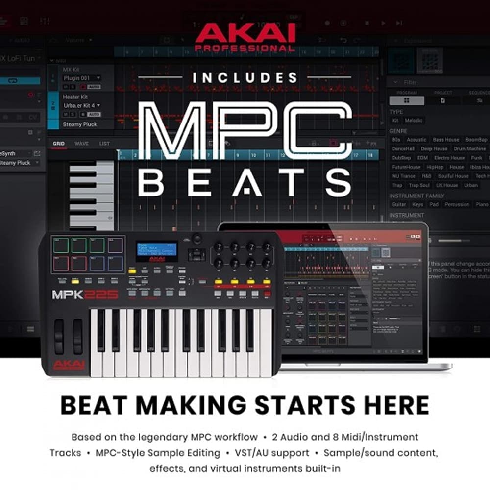 میدی کیبورد و کنترلر AKAI MPK225 — تصویر ۷