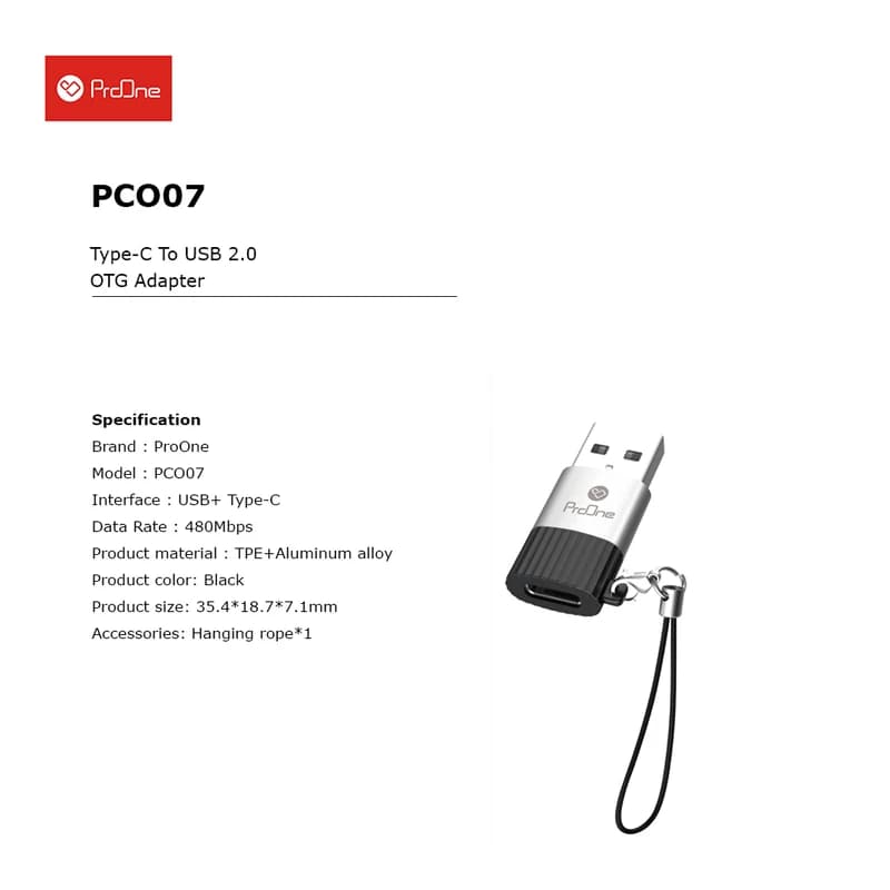 مبدل usb-C به USB پرووان مدل PCO07 — تصویر ۹