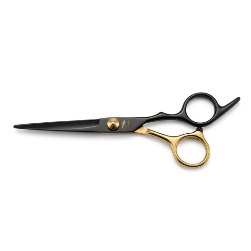 قیچی آرایشگاهی حرفه ای لوپینا مدل مشکی طلایی کد GH007 — تصویر ۳