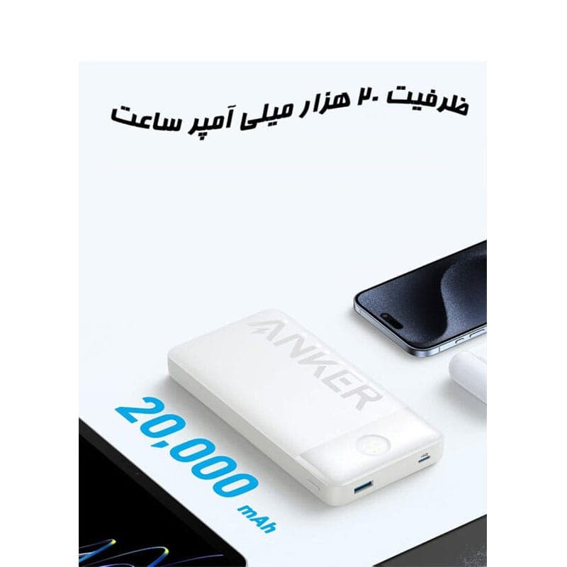 پاوربانک انکر Anker Power Bank 20000 15W مدل A1367 — تصویر ۴