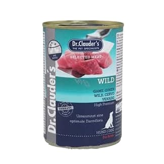 کنسرو سگ دکتر کلادرز گوشت شکار Dr.Clauder’s وزن 400 گرم