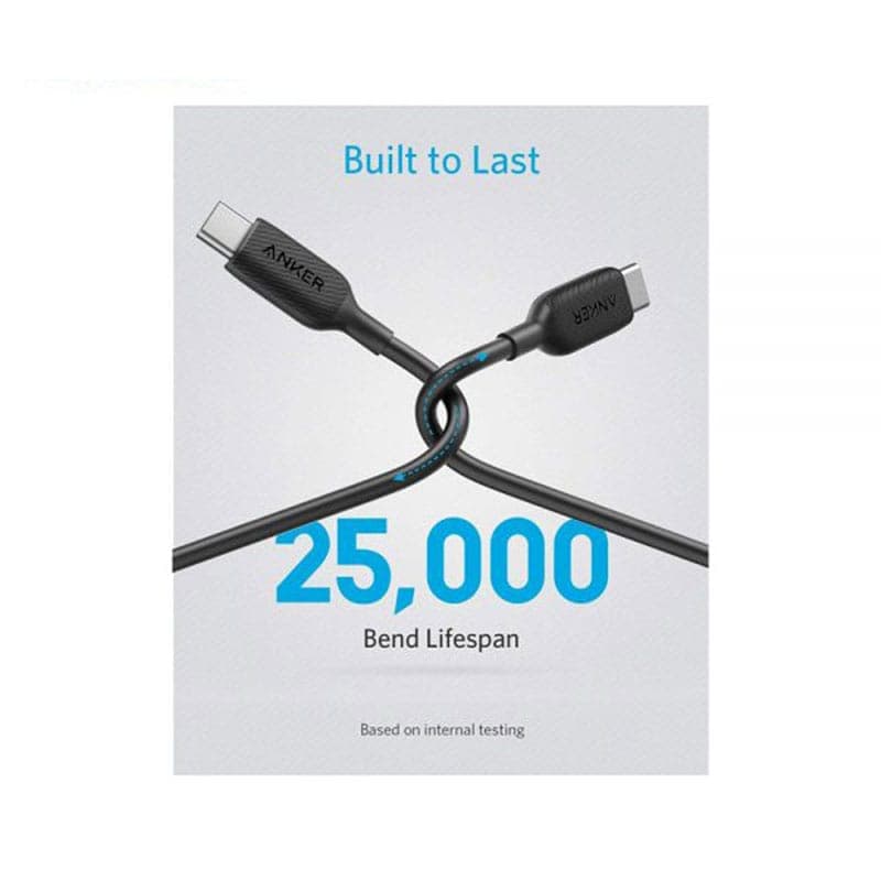 کابل انکر PowerLine III USB C to C طول ۹۰ سانت 60 وات A8852 — تصویر ۲