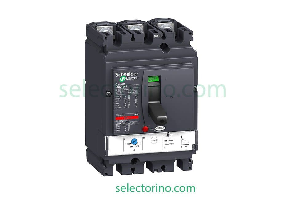 اتوماتیک 160 آمپر LV430630(112-160) Schneider با قدرت قطع 36 کیلو آمپرC16FT3M160