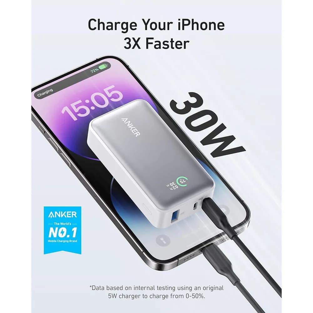 پاوربانک 10000 نسل پنجم انکر Anker 533 PowerCore 30W مدل A1256 — تصویر ۱۱