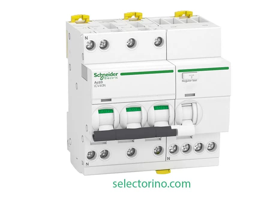 محافظ جان ترکیبی سه فاز 25 آمپر 4 پل A9DE3725 Schneider