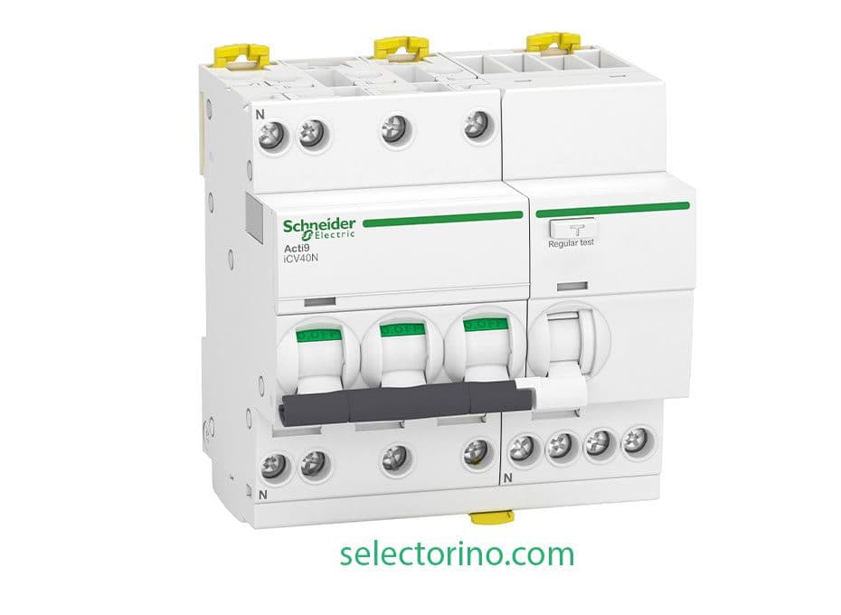 محافظ جان ترکیبی سه فاز 16 آمپر 4 پل A9DE3716 Schneider