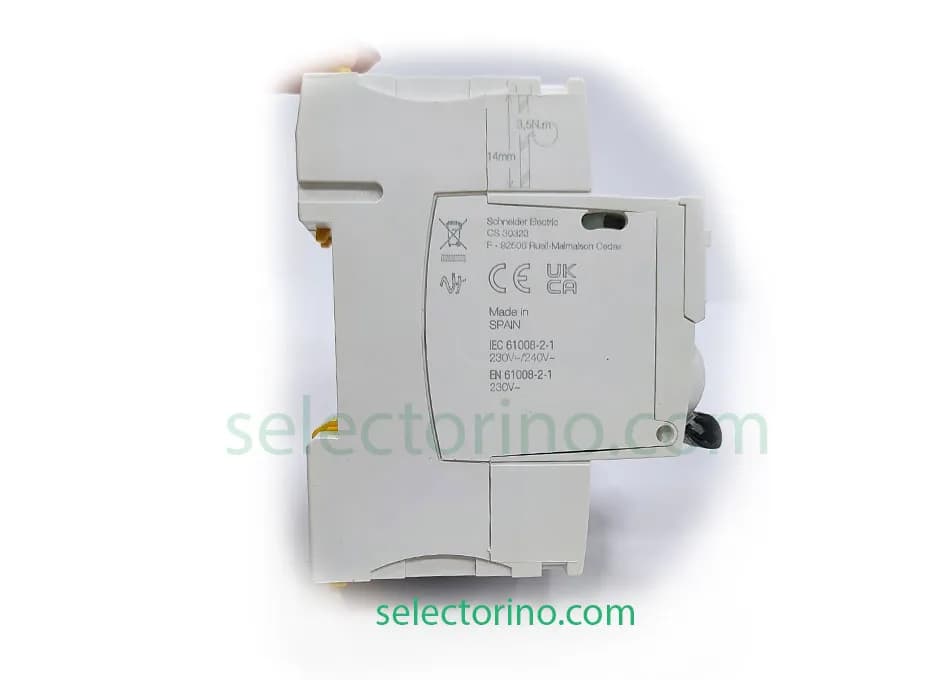 محافظ جان تکفاز 63 آمپر 30 میلی‌آمپر A9R41263 Schneider اشنایدر — تصویر ۳