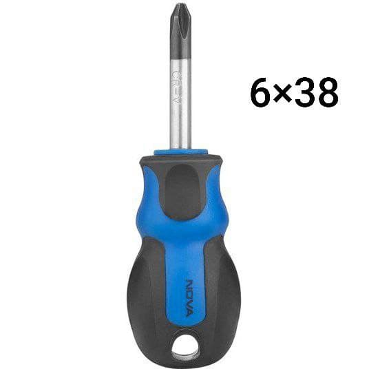 پیچ گوشتی دسته پلاستیکی 38×6 چهار سو نووا NOVA مدل 1626