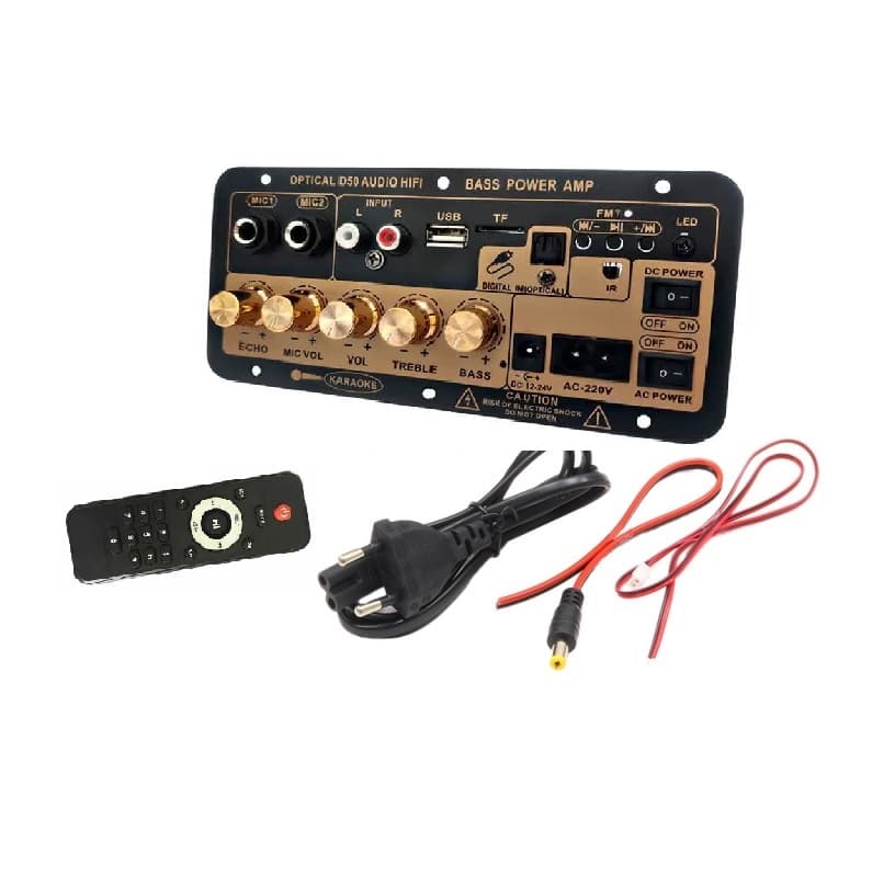 پنل کامل آمپلی فایر HIFI بلوتوثی با خروجی ساب ووفر 200W مدل D200