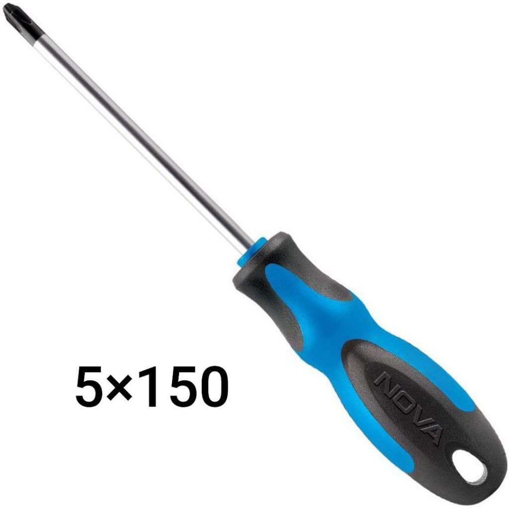 پیچ گوشتی دسته پلاستیکی 150×5 چهار سو نووا NOVA مدل 1625