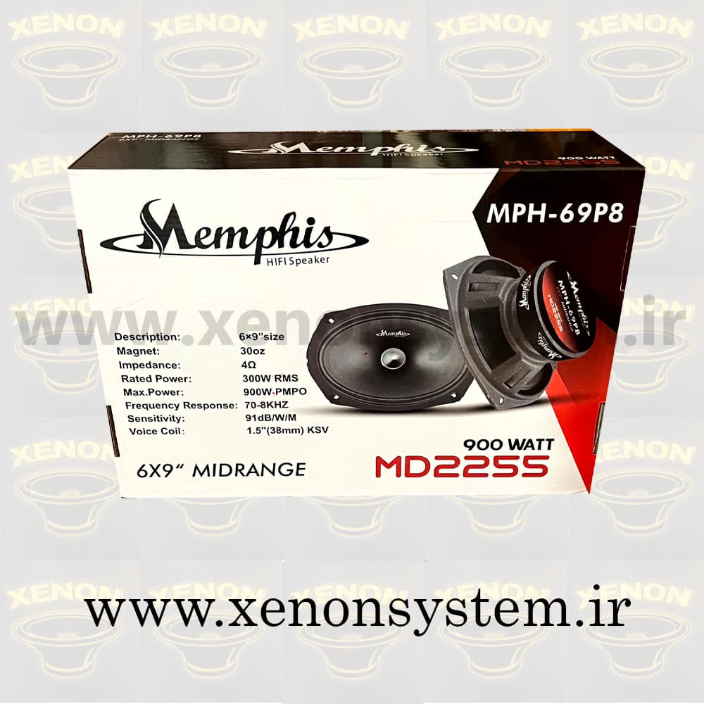 میدرنج خودرو بیضی ممفیس مدل MPH-69P8 بسته 2 عددی — تصویر ۳