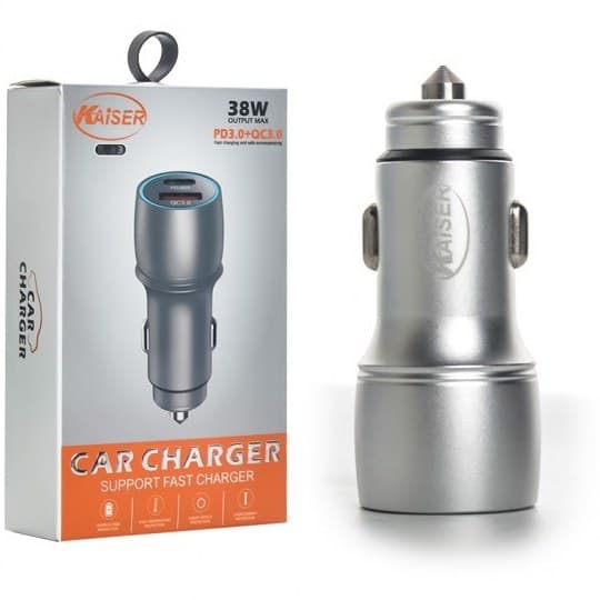 شارژر فندکی 38 وات دو پورت کایزر (KAISER) مدل K-32