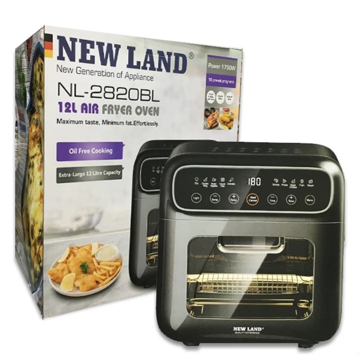 سرخ کن 12 لیتری بدون روغن نیولند مدل Fryer without oil NEWLAND NL-2820BL — تصویر ۲
