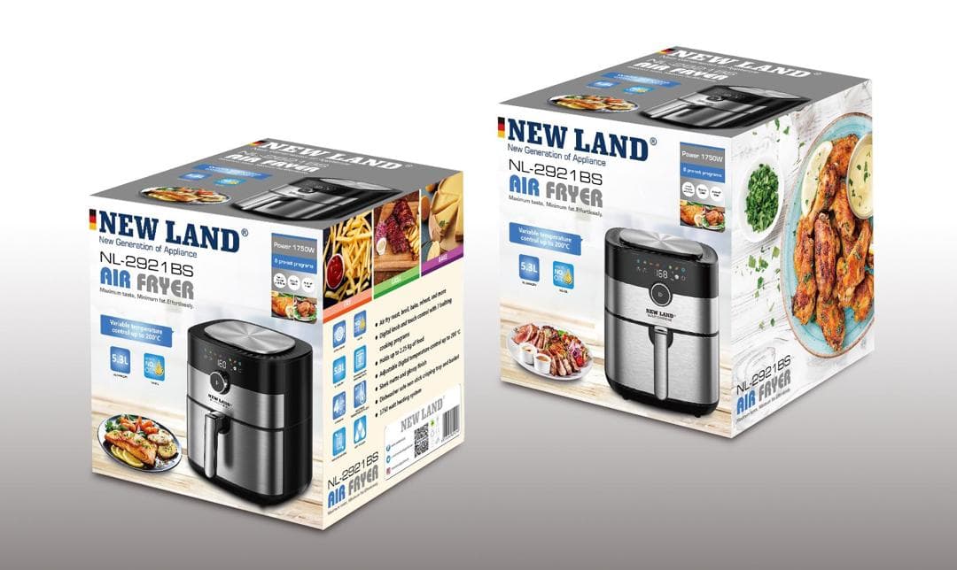 سرخ کن 5.3 لیتری بدون روغن نیولند مدل Fryer without oil NEWLAND NL-2921BS